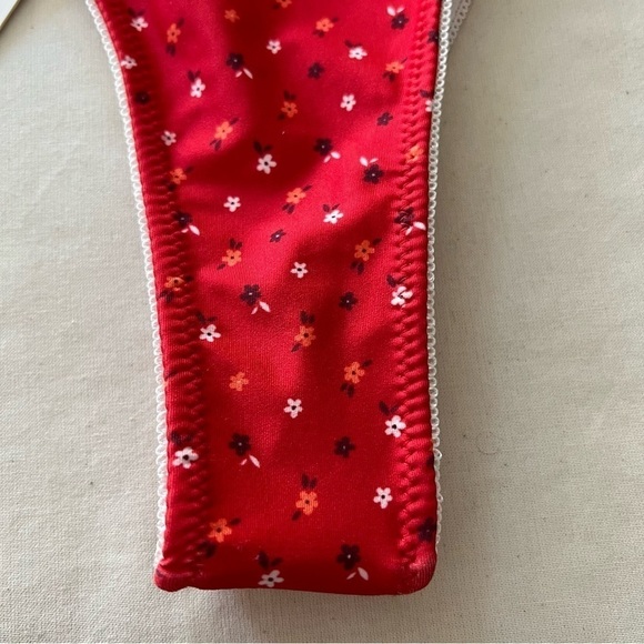 La Hana Swim Emilia Bikini Bottom in Red Floral - Lahana - Picture 10 of 16